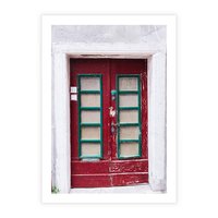 Plakat bez ramy 30x40 - Retro Przez Drzwi - drzwi, retro