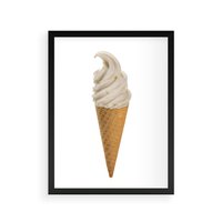 Plakat w ramie 30x40 - Rozkoszna Chłodząca Radość - lody, lód - rama czarna