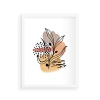 Plakat w ramie 50x70 - Rozkwitająca Innowacja - abstrakcja, sztuka nowoczesna - rama biała