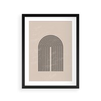 Plakat w ramie 50x70 - Migocące Echa - abstrakcyjne linie, geometria - rama czarna