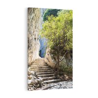 Obraz na płótnie 50x70 - Krok po kroku do celu - schody, perspektywa