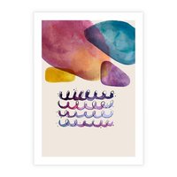 Plakat bez ramy 30x40 - Impresje Akwarelowej Przestrzeni - kolorowe pastelowe plamy, rozmyte żywe kolory