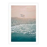 Plakat bez ramy 40x50 - Turkusowe Uroki - niebieskie turkusowe morze, plaża