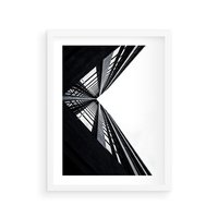 Plakat w ramie 40x50 - Nowoczesność w Linii - architektura, proste linie - rama biała
