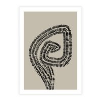 Plakat bez ramy 21x30 - Nowoczesne Spektrum Wyobraźni - boho plakat, czarne kropki kreski