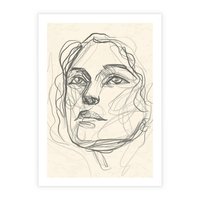 Plakat bez ramy 21x30 - Konturem Uchwycone - plakat, minimalistyczny szkic