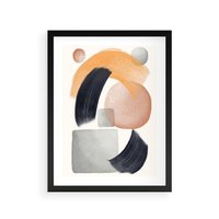 Plakat w ramie 50x70 - Graficzna Kreatywność - abstrakcyjna grafika, plamy - rama czarna