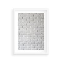 Plakat w ramie 50x70 - Wymiarowa Struktura - ściana, cegła - rama biała