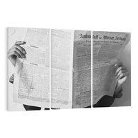 Obraz na płótnie 120x80 - Nowe Wiadomości - retro zdjęcie, czarno białe