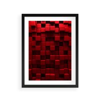 Plakat w ramie 30x40 - Geometryczne 3D: wizja przestrzeni - geometryczne, 3D - rama czarna