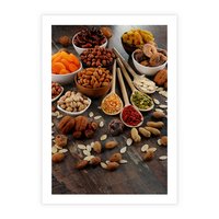 Plakat bez ramy 21x30 - Szlachetne smaki kuchni - nasiona, bakalie