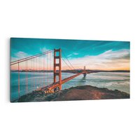 Obraz na płótnie 120x60 - Złoty Gate: majestatyczny most Ameryki - Golden Gate, most