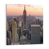 Obraz na płótnie 80x80 - Nowojorskie Wieżowce - Nowy York, wieżowce