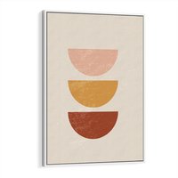 Obraz w ramie 80x120 - Geometryczne Wibracje - boho plakat, geometryczny - rama biała