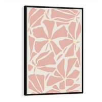 Obraz w ramie 50x70 - Akwarelowe Promienie - abstrakcyjne boho kwiaty, kompozycja - rama czarna