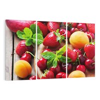 Obraz na płótnie 120x80 - Owoce w restauracji artystycznie - owoce, restauracja