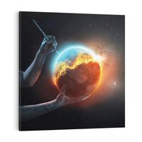 Obraz na płótnie 80x80 - Nieznane przestrzenie - planeta, kosmos