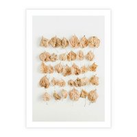 Plakat bez ramy 30x40 - Liście Złotego Sezonu - kompozycja z suchych żółtych liści