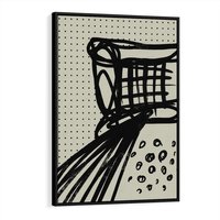 Obraz w ramie 80x120 - Złudne Kontemplacje - abstrakcyjna mroczna kompozycja, nieregularne - rama czarna