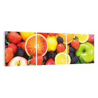 Obraz na płótnie 150x50 - soczysta symfonia smaków - owoce, jabłka