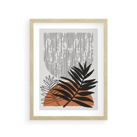 Plakat w ramie 30x40 - Sztuka Połączona - nowoczesna sztuka, modern - rama drewno