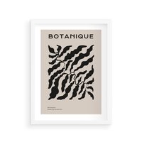 Plakat w ramie 40x50 - Księga Odbić - abstrakcyjne liśćie, roślinne motywy - rama biała