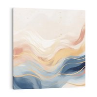 Obraz na płótnie 80x80 - Ukojenie Współczesności - abstrakcyjne fale, gładkie linie