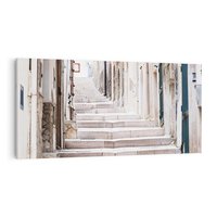 Obraz na płótnie 100x50 - Urokliwa uliczka w perspektywie - uliczka, perspektywa