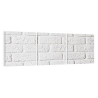 Obraz na płótnie 90x30 - Wymiarowa Struktura - ściana, cegła