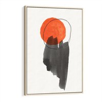 Obraz w ramie 80x120 - Księga Form - abstrakcyjne nieregularne plamy, czarny - rama drewno
