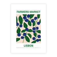 Plakat bez ramy 50x70 - Migotliwe Przestrzenie - borówki, jagody