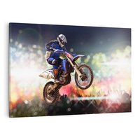 Obraz na płótnie 70x50 - Adrenalina na motocyklu cross - motocykl, cross