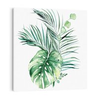Obraz na płótnie 50x50 - Przyjemność Złotej Natury - złote, liście