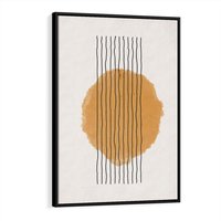 Obraz w ramie 70x100 - Taniec Emocji - abstrakcyjne akwarelowe plamy, nieregularne kreski - rama czarna