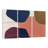 Obraz na płótnie 120x80 - Abstrakt Marsala - nieregularne plamy, kształty