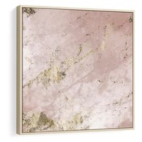 Obraz w ramie 50x50 - Piękno w Szczegółach - marmur, złoto - rama drewno