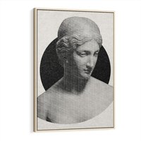 Obraz w ramie 80x120 - Sztuka Zeszłych Czasów - antyczna rzeźba kobiety, posąg - rama drewno