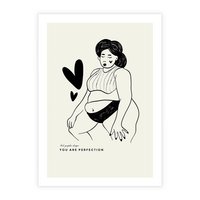 Plakat bez ramy 30x40 - Wyrażenie Piękna - rysunek, sztuka nowoczesna