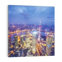Obraz na płótnie 60x60 - Shanghai: Mocnowieżowce Azji - Shanghai, Chiny