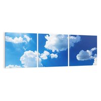 Obraz na płótnie 120x40 - Niebiańska panorama: Słońce, niebo i chmury - niebo, słońce