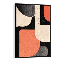 Obraz w ramie 50x70 - Loftowa Harmonia - abstrakcja, styl loftowy - rama czarna