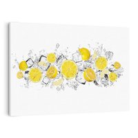 Obraz na płótnie 120x80 - Odkryj świeżość - lód, cytryny
