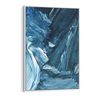 Obraz w ramie 50x70 - Wyrazista abstrakcja w akwareli - abstrakcja, akwarela - rama biała