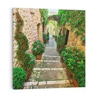 Obraz na płótnie 30x30 - Magiczna podróż w głąb miasta - uliczka, perspektywa