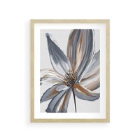 Plakat w ramie 50x70 - Olejne kwiaty - wyraz emocji - kwiaty, malowane - rama drewno