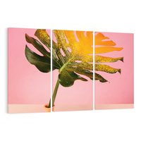 Obraz na płótnie 120x80 - Egzotyczna monstera - monstera, liść
