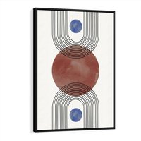 Obraz w ramie 50x70 - Księga Impulsów - nowoczesny plakat, styl midcentury - rama czarna