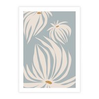 Plakat bez ramy 21x30 - Kwiatowe Kształty - kwiaty, nowoczesne i minimalistyczne
