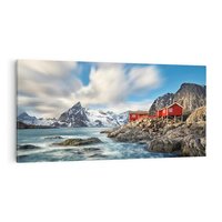 Obraz na płótnie 100x50 - Norweskie jezioro wśród gór - norwegia, jezioro