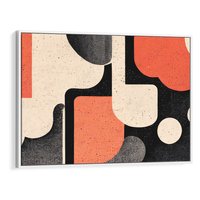 Obraz w ramie 120x80 - Loftowa Harmonia - abstrakcja, styl loftowy - rama biała